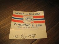 Reklame fra handleliste,  O. MUSTAD & SØNN, 30-40 tallet.