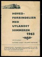 HOVED FORBINDELSER MED UTLANDET SOMMEREN 1963