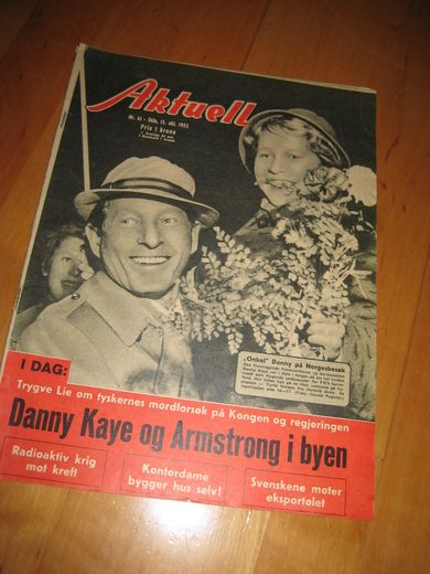 1955,nr 041, Aktuell. Danny Kaye.