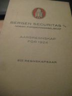 1924, BERGEN SECURITAS NORSK FORSIKRINGSSELSKAP, AARSREGNESKAP