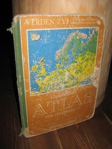 Cappelens ATLAS  FOR FOLKESKOLEN. 1968.