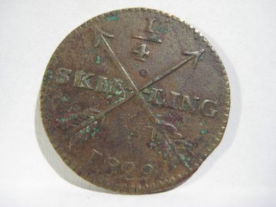 1829, 1/4 SKILLING