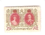 1912, julemerke fra Danmark. Ustempla.