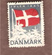 1945, DANSK JULEMERKE, stempla