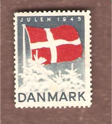 1945, DANSK JULEMERKE, ustempla.