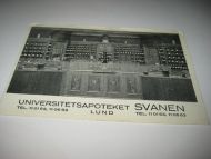 UNIVERSITETSAPOTEKETSVANEN, LUND. 60 tallet.