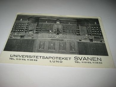 UNIVERSITETSAPOTEKETSVANEN, LUND. 60 tallet.