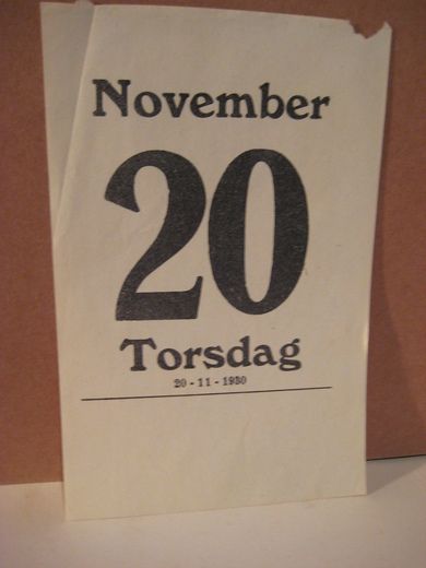 1930, torsdag 20. november.