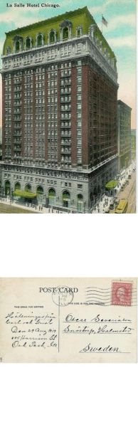 La Salle Hotel Chicago 1919.