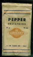 Pakke med innhold, PEPPER ERSTATNING fra H. CHR. OLSENS EFTF., OSLO