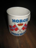 Kopp med tekst: NORGE NORWAY. 80 TALLET.