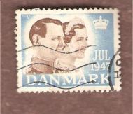 1947, julemerke fra Danmark, stempla.