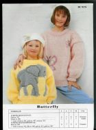 JUMPER MED ELEFANT OG SOMMERFUGL. BU9176