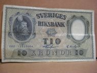 1962, 10 KRONOR, pen med brett