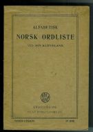 KLEVELAND: ALFABETISK NORSK ORDLISTE. 1915.