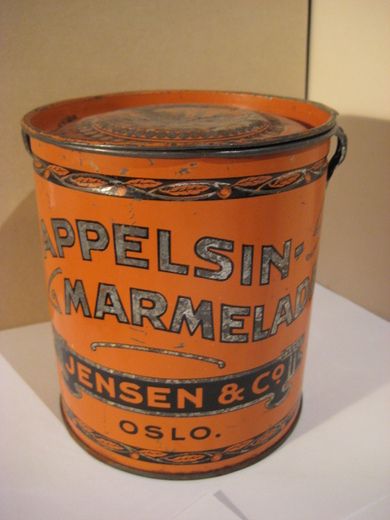 Boks APELSIN MARMELADE fra Jensen & Co, Oslo