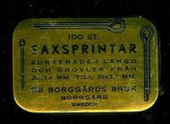 Saxsprintar fra Borggårds Bruk