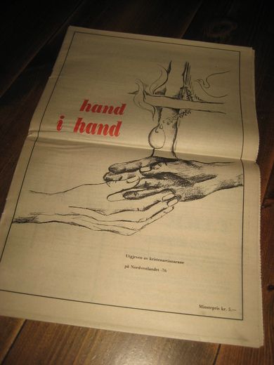 1976, HAND I HAND. Utgitt av kristenartianarane på Nordvestlandet, 1976. 