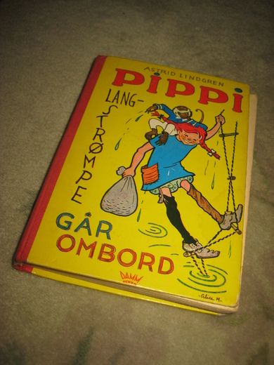 Lindgren, Asrid: PIPPI LANG STRØMPE GÅR OM BORD. 1969.