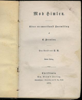 E. Prentiss: Mod himlen  1873