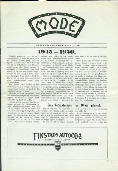 1950, MODE, JUBILEUMSNUMMER