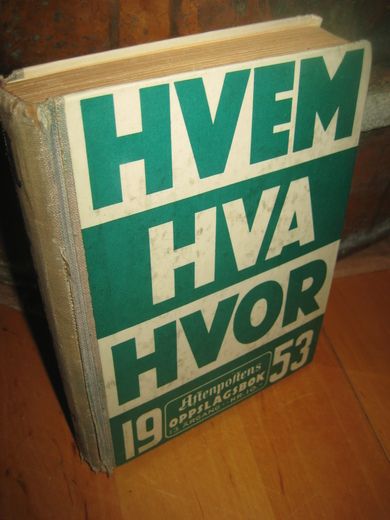 1953, HVEM HVA HVOR.