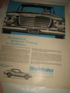 Reklameark fra 1962, ca 22*35 cm stort. STUDEBAKER.