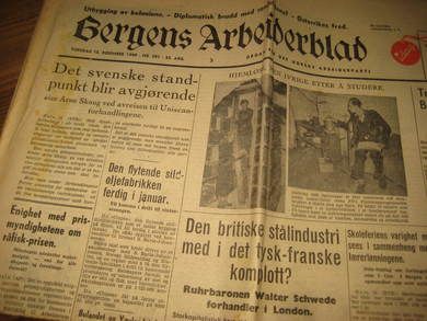 1949,nr 291, 15. desember, Bergens Arbeiderblad.