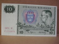 1971,  P,  F174935,                                             10 KRONOR.