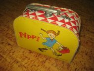 Nostalgisk koffert med PIPPI motiv, 50-60 tallet