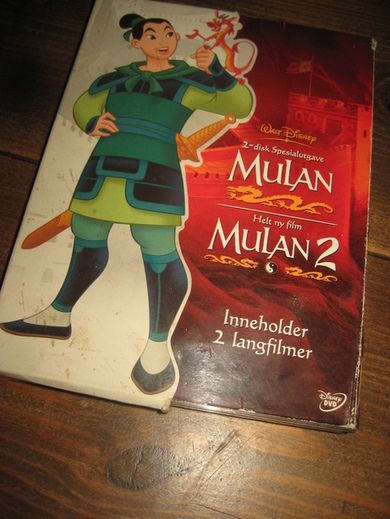 Mulan - Mulan 2. Innholder 2 langfilmer. 1998- 2004, 84 og 75 min. 