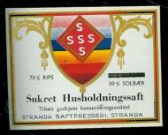 STRANDA SAFTPRESSERI, STRANDA, Sukret Husholningssaft