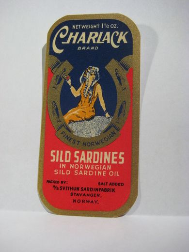 CHARLACK SILD SARDINES, fra Svithun Sardinfabrik, Stavanger.