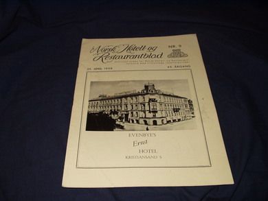 1958,nr 009, Norsk Hotell- og Resturantblad