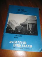 1974,vår, Produktkatalog fra Gunnar Birkeland, Trondheim.