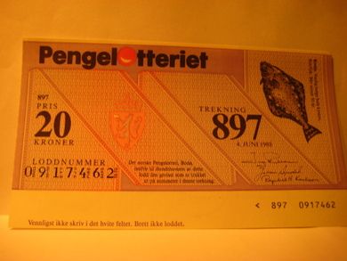 1988, Trekning 897,                   Nr. 0917462