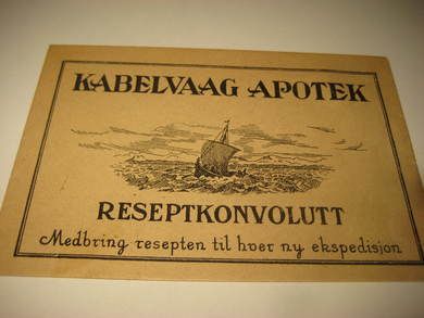 KABELVAAG APOTEK, tidleg 1900