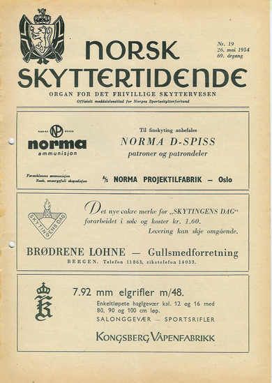 1954,nr 019, NORSK SKYTTERTIDENDE.