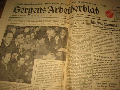 1949,nr 290, 14. desember, Bergens Arbeiderblad.