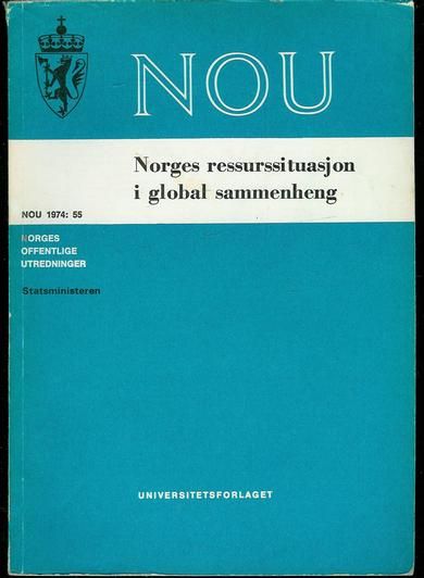 1974,nr 055, Norges resurssituasjon i global sammenheng.