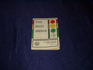 Texsas Drivers Handbook. 1982