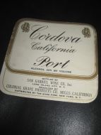 CORDOVA CALIFORNIA SHERRY.