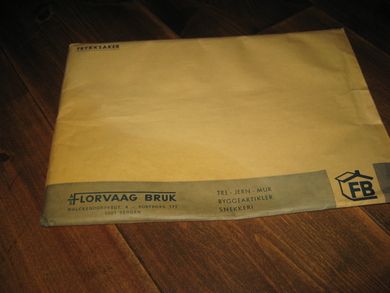 Ubrukt konvolutt fra FLORVAAG BRUK, Walckendorffsgt. 4, Bergen. 1971. 