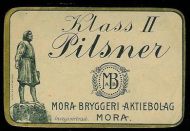 KLASS II PILSNER fra MORA BRYGGERI AKTIEBOLAG, MORA.