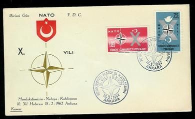 1962, 13.2,                               FDC fra Tyrkia.