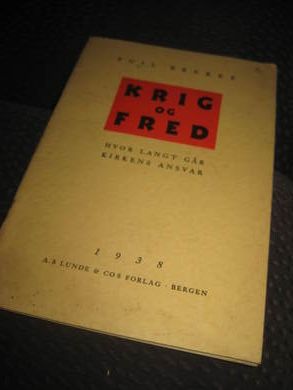 BREKKE: KRIG OG FRED. 1938.