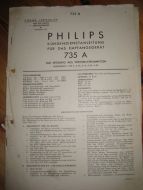 Phillips sercice dokumentasjon for 735A. 1939.