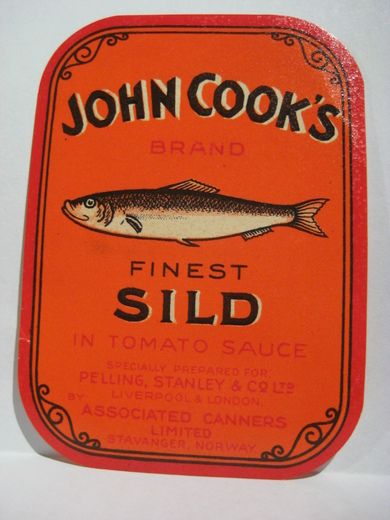 JOHN COOK'S SILD, fra ASSOCIATED CANNERS, STAVANGER.