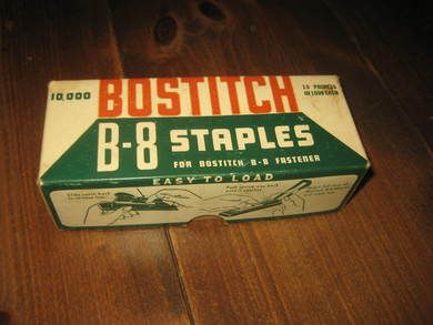 Eske uten innhold, BOSTITCH B-8 STAPLES, 60 tallet