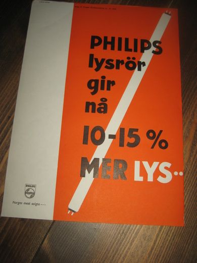 Reklamesak fra PHILLIPS, 1958.